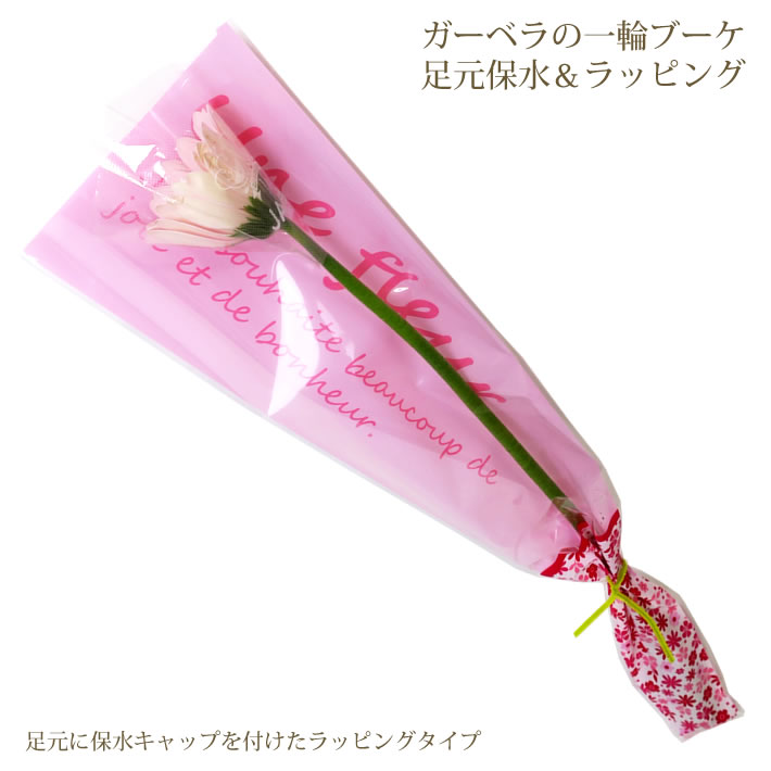 28種類から選べる165円 卒業 卒園 1本 ガーベラの一輪ブーケ 足元保水 ラッピング ご注文は10本 ガーベラ 花 プレゼント 一輪 花束 おめでとう プチギフト 一輪ブーケ Igp 商品追加値下げ在庫復活