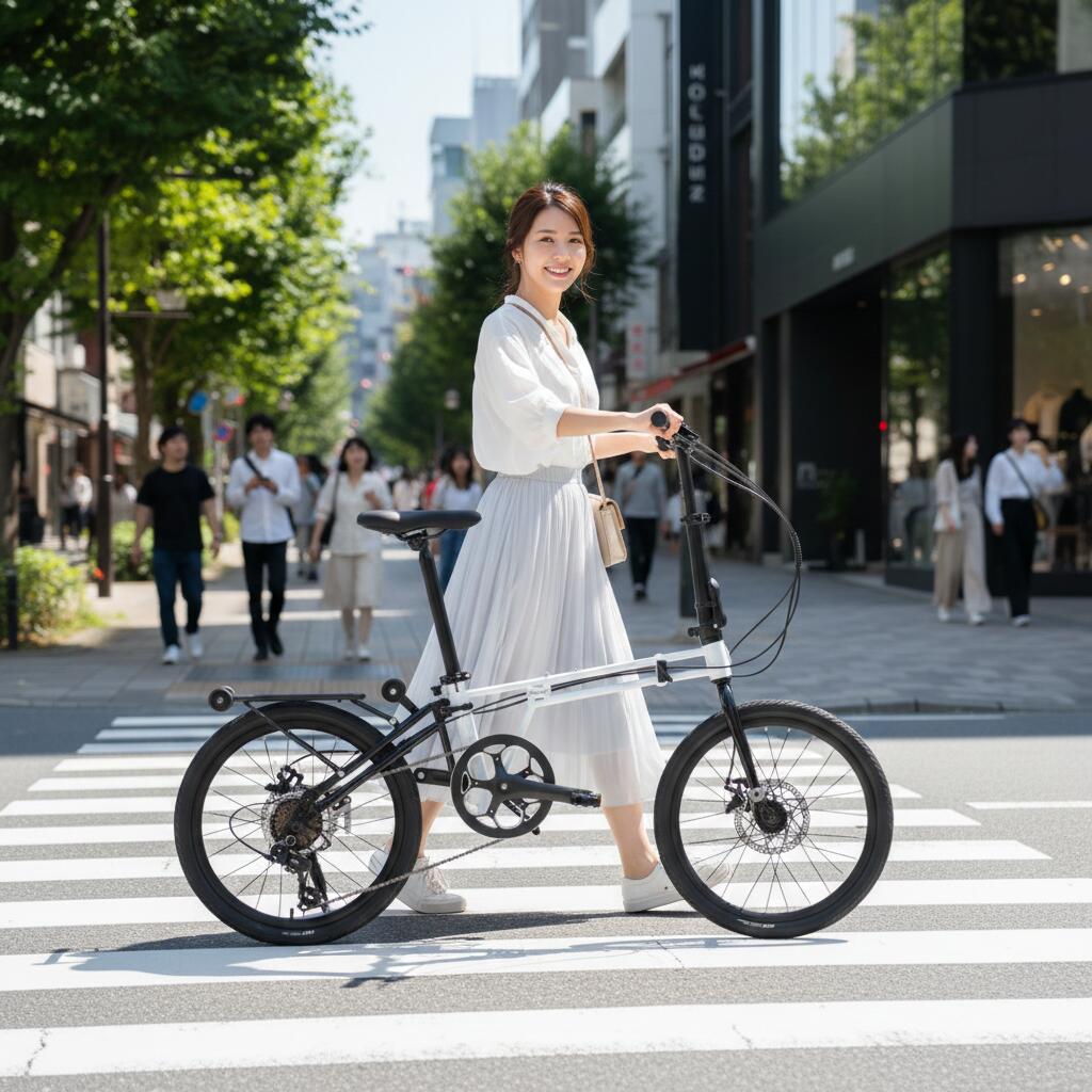 【切り上げる車お届け能力のある】ACEXIS 折りたたみ銀輪 小みち車 ミニベロ 三つ折り遣りかた 精神的な統合已むを得ずなし 16in 20in 軽さアル 自然調整身たけ140糎以上 前後レコード盤うち切り パウダーコンパクト クロモリ 通い通学 街乗り  製造業者引き受ける1年歳