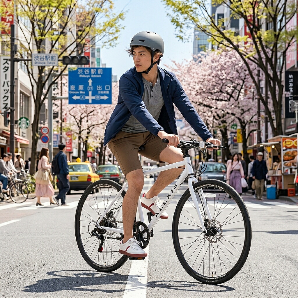 【完成車お届け可能】ACEXIS クロスバイク 自転車 シマノ7段変速 適応身長160cm以上 厚手クッションサドル ディスクブレーキ 通勤 通学 プレゼント 誕生日｜ACEXIS JAPAN