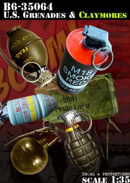 ブラボー6 B6-35064 1/35 アメリカ クレイモア地雷と手榴弾セット ベトナム画像