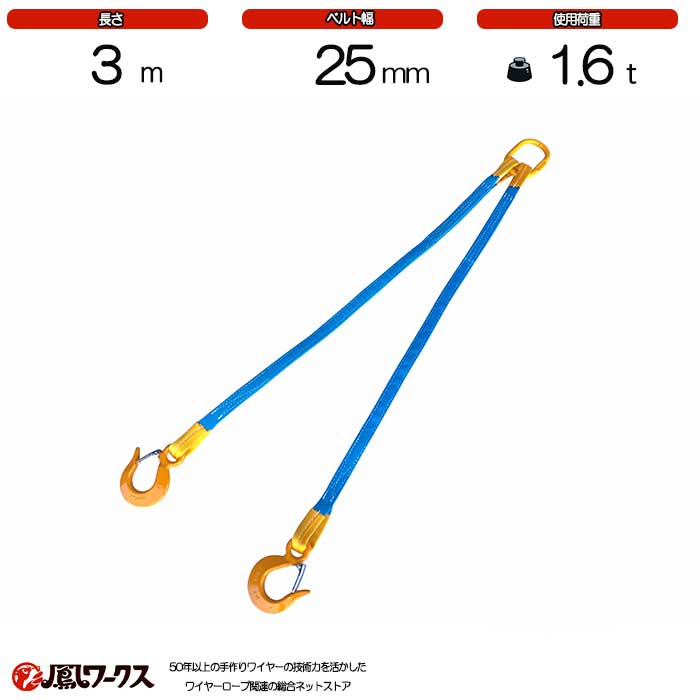 楽天市場】テザック×キトー ブルースリング 4点吊×1.5m 使用荷重