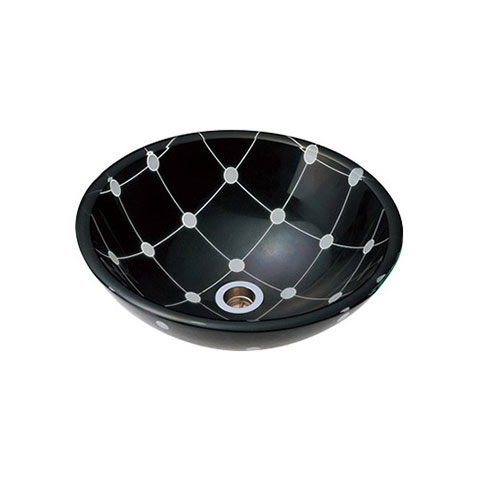 【AQUA】ドット（Sサイズ） φ310×H110 強化ガラス製手洗器。トイレのガラスボール手洗い鉢 26,455円