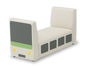 【omoio オモイオ】KS-KB-GY トレインベンチ(グレー) (旧アビーロードAS-030GY)キッズルームや託児所に最適な子供用ベンチソファ プレイルーム 待合室 子ども部屋 幼児 子ども用|個性派水回りショップ パパサラダ