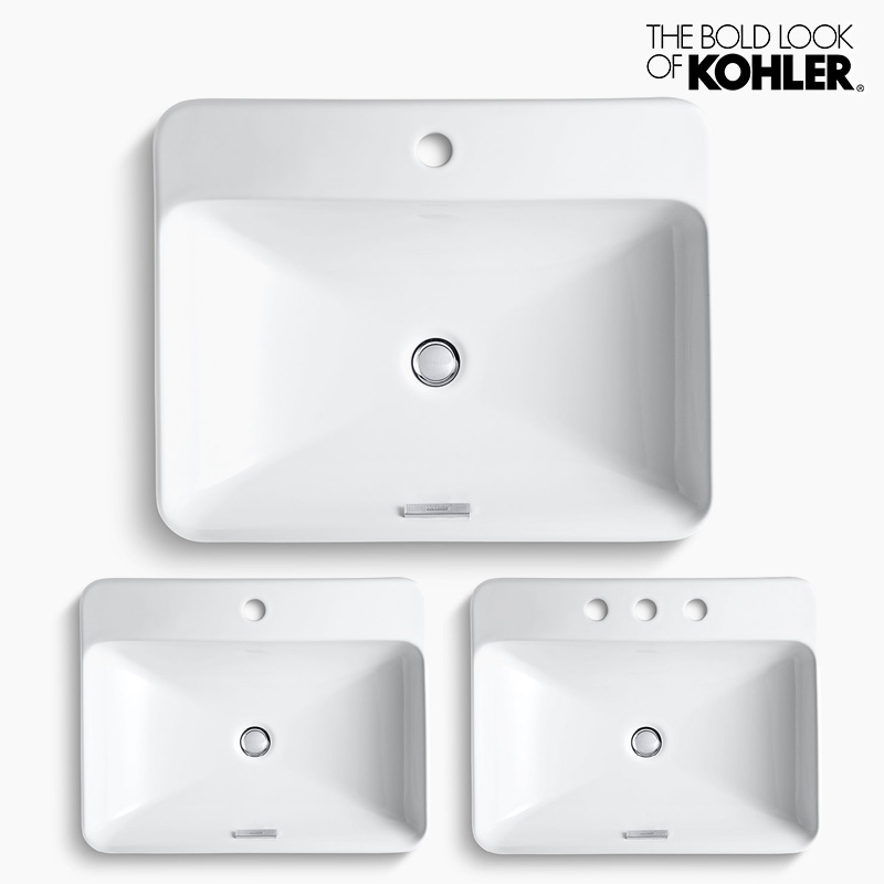 楽天市場 Kohler コーラー Vox ヴォックス ベッセル型洗面器 K 2660 W584 D460 H175 置型 陶器 角型 洗面ボウル 個性派水回りショップ パパサラダ