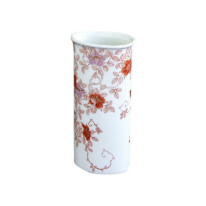 天目花絵 花模様の陶器