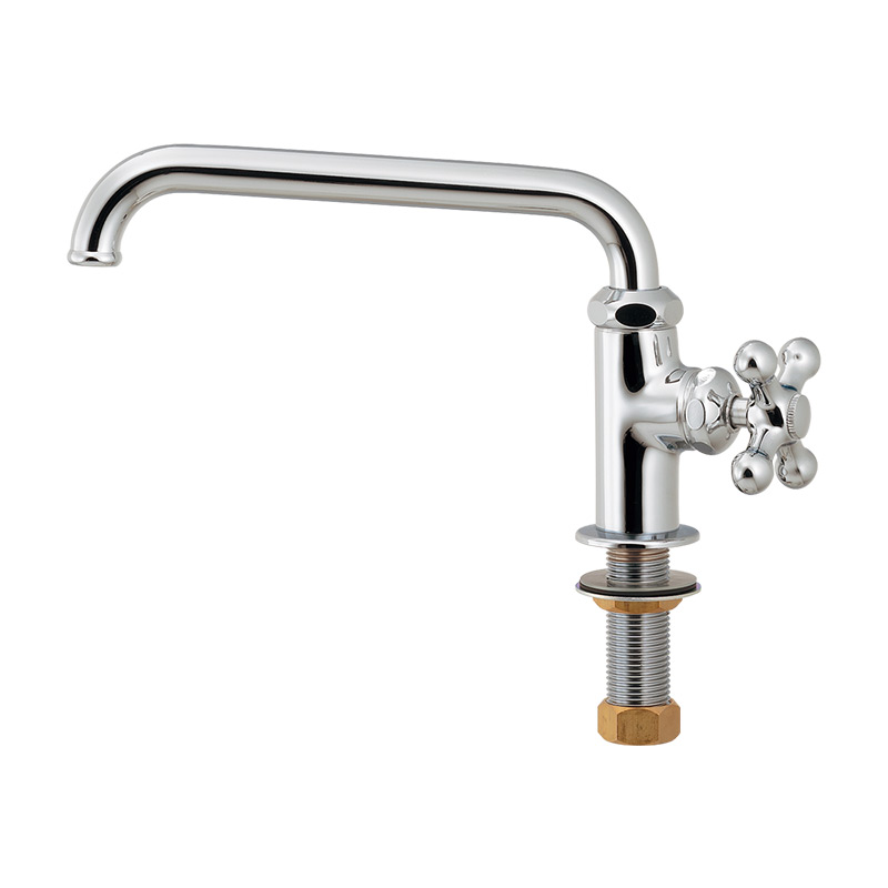 単水栓 蛇口 クロスハンドル立形自在水栓（マットブラック） fusion 水栓金具 ステンレス スワン型 単水栓 マットブラック 手洗い用 立水栓 キッチン 浄水器用 蛇口 SSL1201BK |  個性派水回りショップ　パパサラダ