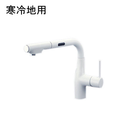 KM6111ZECM4 検知器水栓 抽き出し式 シングル生き胆 勝手もと練りあわせる栓 白いこと （給湯制限事項役立つこと付） 冷ややかさ地用 [ACワット数操作手順]（L277×H232／吐水口）