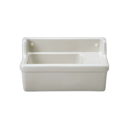 【期間限定特価】オンリーワンクラブ 壁付型手洗器（横水栓用／穴なし） リネン IB4-E350110｜個性派水回りショップ　パパサラダ