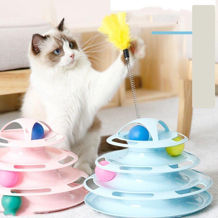 【楽天市場】回る くるくるタワー 回転 おもちゃ ねこ 電池不要 猫 ネコ 猫 ボール 遊べる 遊ぶ道具 かわいい 猫用玩具：apaapa