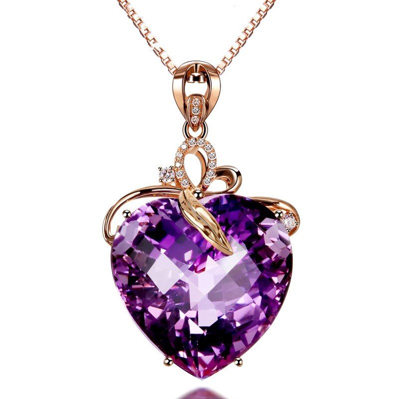 ネックレス 紫 ハート 華奢 アクセサリー ジュエリー パープル 21necklace1.jpg