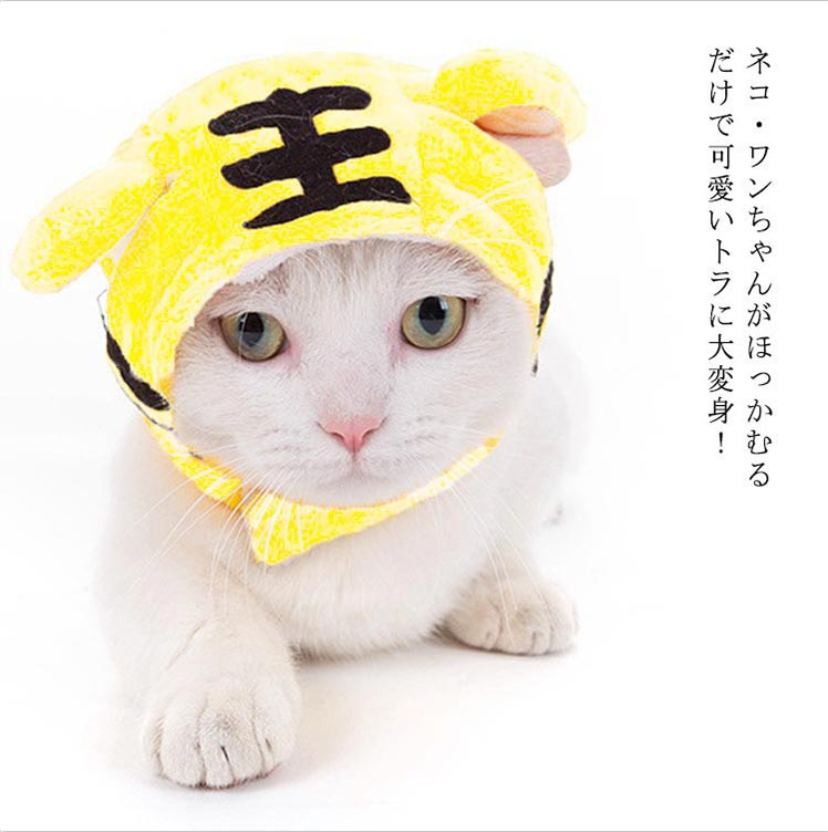 猫用 犬用 かぶりもの トラ 虎 寅 かぶり帽 兎 トナカイ 猫の服 小型犬 ドッグ キャットウェア コスプレ 変身 インスタ映え コスチューム かわいい とら クリスマス 干支 正月 年賀状 送料無料 豪華で新しい