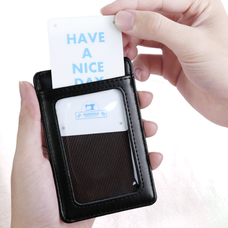 Idカードホルダー 合成レザー ネームホルダー 社員証 縦型横型 パスケース 定期入れ 名札ケース カードケース