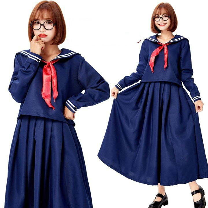 楽天市場】ハロウィン ロングセーラー服 制服 コスプレ ロングスカート