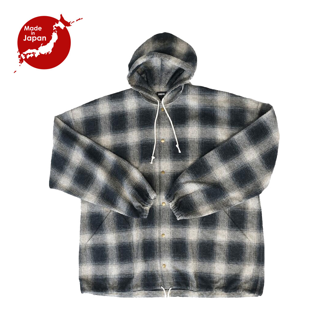 SHADOW CHECK JACKET Made in Japan papat コットン チェック コーチジャケット ジャケット 日本製 大きいサイズ ストリート セットアップ 個性的 おしゃれ メンズ ユニセックス 綿