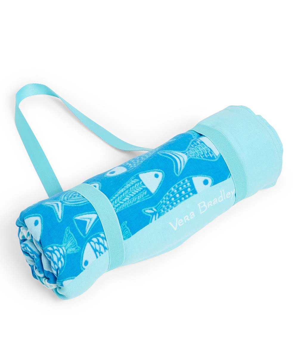 【楽天市場】限定1個！Vera Bradley ヴェラブラッドリー ビーチブランケット Beach Blanket Go Fish Blue：Paper freak