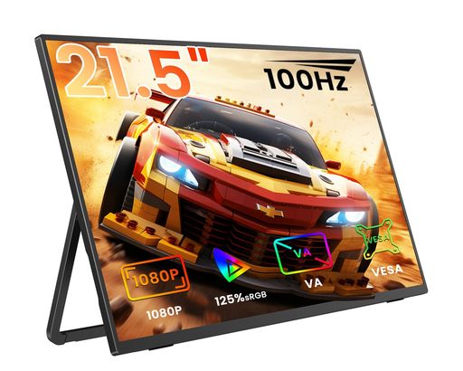 UPERFECT可動性管する21.5in100サイクル大画面ゲーミングモニターFHD1080P125%sRGB広色域非光輝VAパネルモバイルディスプレイ独立独歩型携帯型管するHDRVESA相応う狭写真立て青碧ともし火役立つこと