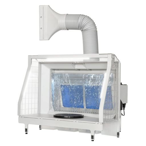 urlife ウォーターブース 水とファンの二段階吸収 水洗式 塗装ブース 3基強力ファン搭載 風量も無段階に調整可 LED照明 スプレブース ホビー用ツール WPB01-W｜papimomo.shop