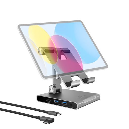 j5create JTS224 USB-C 4K60 7in1 ドッキング タブレットスタンド 4K@60 HDMI USB-C 100W PD USB-Ax2 SDカードリーダー iPad Pro iPhone 15/16 Pro Samsung|papimomo.shop