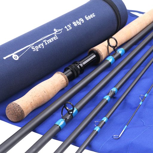 M MAXIMUMCATCH Maxcatch Speyフライロッド4ピース カーボンフライフィッシングロッド メッセ・チューブ持って(Size:7/8/9 wt) (13ft 8/9 wt 6ピース)|papimomo.shop