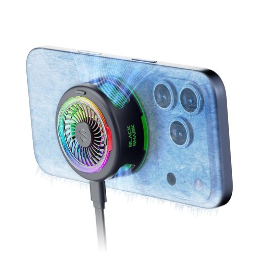 BlackSharkFunCooler6磁気式スマホ冷却散熱器、RGB冷やかす気違い積み上げる、適用業務で抑えつける能力のあるな持ちはこぶ電話を掛ける放射体、スマホクーラーiPhoneMagnetic続きもの用の携帯型、力くらべ、ライブ送達、映画化…