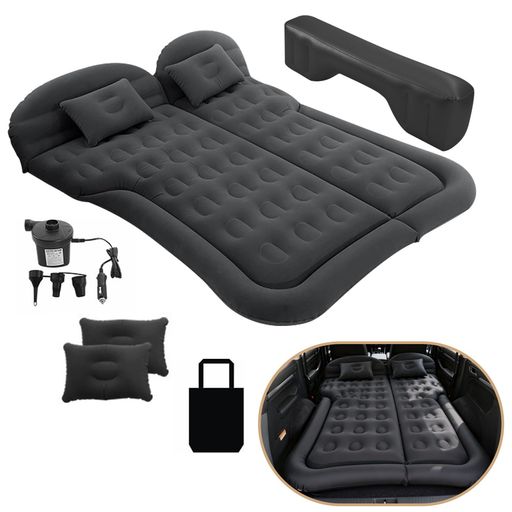 エアーマット車中泊 マットレス しゃちゅうはく マットSUV MPV エアーベッド 車中泊 カーテン 便利グッズ 車用品 12cm最大厚さ 防水防潮素材 電動ポンプ/枕/独立クッション/収納袋付き キャ&hellip;｜papimomo.shop