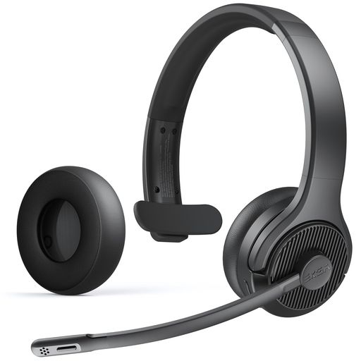 EKSAH3頭顱書き割り片耳無線電話Bluetooth繋ぎ合わせるノイズキャンセリングむき出し指向性マイクロホン積み上げる超軽さ最大限度45第四次元当て嵌める御勤め用事務室用ハンズフリー電話を掛けるweb話し合い電話を掛ける真っただ中
