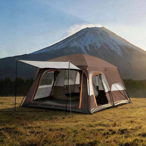 COMEDYKINGテントキャンピングテントドームテント2お座敷大型4-6人用二重層組み立て飾り気の無い耐水圧3000mmuv撥ねのける工業キャンプアウトドア前室付くUPF50+メッシュ窓付き添い人ファミリーキャンプバーベキュ…