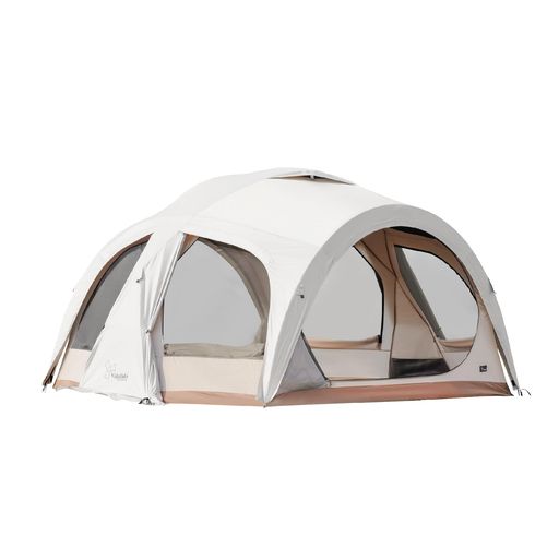 VIDALIDO ドームテント シェルターテント ridge tent拡張寝室テント 4-6人用 幅350cm リビングルーム 4シーズン 防水防風 アルミ製ポール 耐水圧4000mm ファミリー 自立式 キャンプ アウトドア｜papimomo.shop