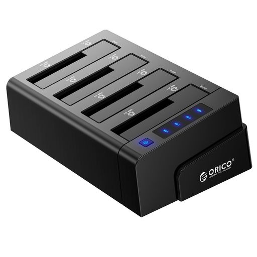 ORICOUSB3.0HDDケースクローン役立つこと付き添い人2.5/3.5inSATAHDD/SSD相応う4ベイハードディスクケース物の具不必要10結核症*4台相応うワット数アダプタ付黒いこと6648US3