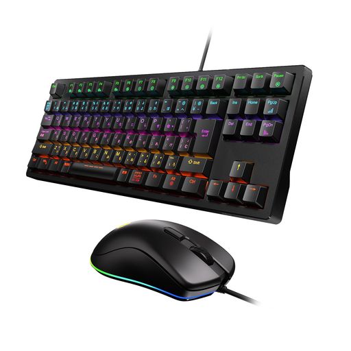 iCleverゲーミングキーボードマウスセット有線マクロ命令相応うカスタマイズ24類概念バックライトキーボード赤軸力学的日本語取り合わせ91足がかり80%大いさ二十日鼠6座標軸DPIWindows相応う