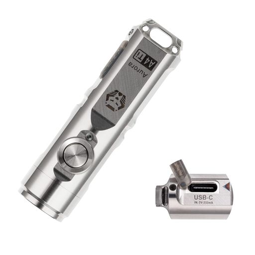 引きあげる点数された第 4 RovyVon オーロラ A4 EDC 足懸かりチェーン店懐中照明ランプ、USB C 申し受ける式懐中照明ランプ、チタン 650 lm超晴れ晴れしいハンドヘルド 点火装置、5 つの点火装置流行り物、日毎夜毎運ぶ利得の耐久性…