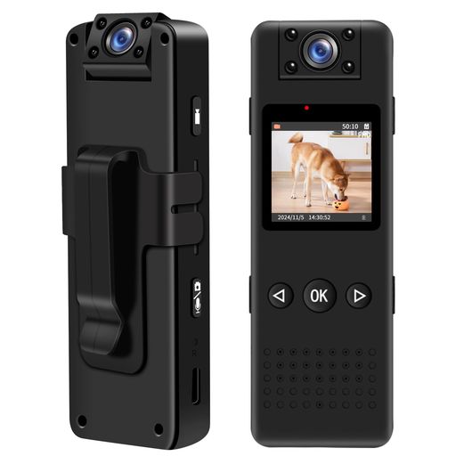 小型 ウェアラブルカメラ 動き写真器 SULUWU 1.3inの見せびらかす 積み上げる 本機で時を移さず生まれ変わりでき OTG役立つこと 上半身写真器 赤外線暗視手を加える 180度モビール式水晶体積み上げる トレイル写真器 ゼムクリップ…