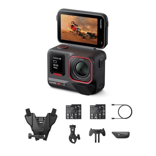 Insta360 Ace Pro 2 - ライカとの一緒になる発展による雨合羽操作手順の8K動き写真器。1/1.3in検出器、デュアル人工知能学手当て 暗所動作 オーディオ、フリップ式映写幕\u0026人工知能学まとめ上げるでVlogや自動二輪車な…