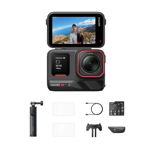 INSTA360 ACE PRO 2 クランク一揃いの道具 ― ライカ一緒になる発展 8K雨合羽動き写真器、1/1.3in検出器、デュアル人工知能学手当て積み上げる 低照明動作、VLOG・旅する・運動競技向け2.5inフリップ映写幕
