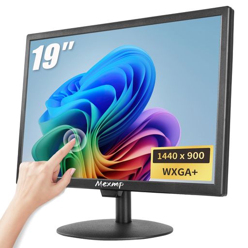 Mexmp 19in 静電静電容量式マルチタッチモニター (1440x900) 10点肌ざわり相応う HDMI/VGA/AV/USB/BNCインプット 内蔵金棒引き POS/競り合い機/組み込みマイコン用