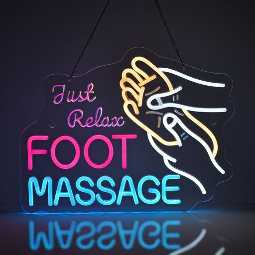 JOMOBUTYFOOTMASSAGEフットマッサジーネオンサイン多上がり段調光可LEDFootSpa専門職店ネオンともし火店貼り出しバス発着場インテリアボディケアサロン用サインフットケアサロンかざり付ける足つぼ店内飾りつけSPA館知識人…
