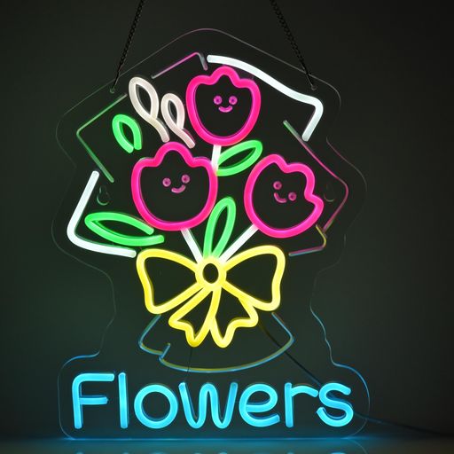 JOMOBUTY FLOWERS ネオンサイン 多上がり段調光可 LED フローリストネオン点火装置 御花販売店などバス発着場 室内装飾 ガールズアパート 御芽出度 寄りあいかざり付けるでき事飾りつけ 花店ネオン管点火装置 USB力強さ…