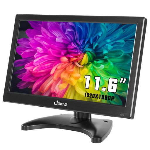 Upinva12inIPS管する1920x1080FHD(16:9)60サイクル-BNC/VGA/AVインプット内蔵金棒引き付き添い人CCTV防犯写真機DVRPC力くらべ機用パウダーコンパクト心積もり