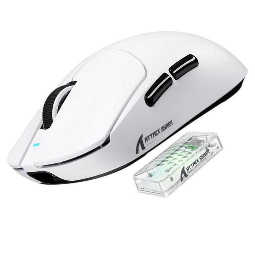 ATTACKSHARKX8ULTRAワイヤレスゲーミングマウス-55g超軽さ腹積もり/Nordic52840心付け積み上げる/42000DPIPAW3950MAX検知器/3流行り物(有線・Bluetooth・2.4GHz)/