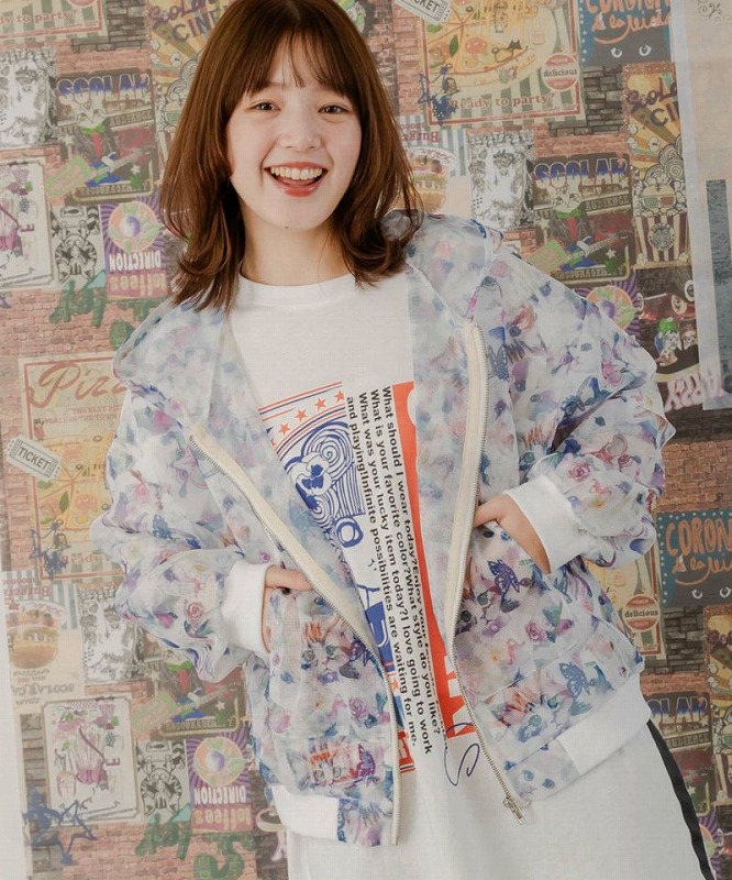 カーディガン SALE ScoLar スカラー 151668 花ジャガードコットンレースカーディガン 羽織り カジュアル ガーリー フェミニン 原宿系 個性的 ポイント 151668：花ジャガードコットンレースカーディガンの通販-ScoLar