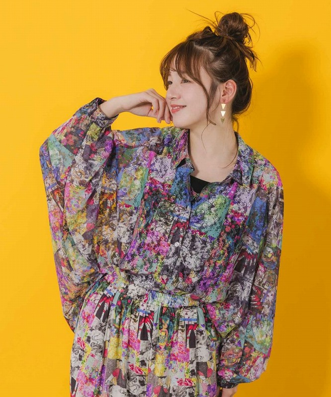 ☆スカラー　153627：キノコの惑星柄チュールスカート 153627：キノコの惑星柄チュールスカートの通販-ScoLar