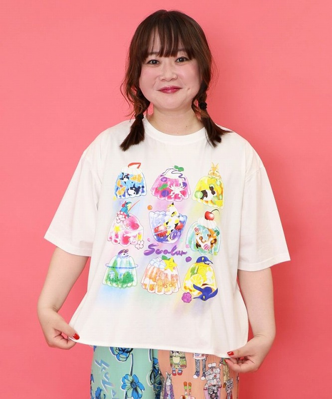 ☆スカラー　152665：SCRロゴ花柄 シャーリングTシャツ 楽天市場】☆セール☆【ScoLar スカラー】152665 SCRロゴ花柄