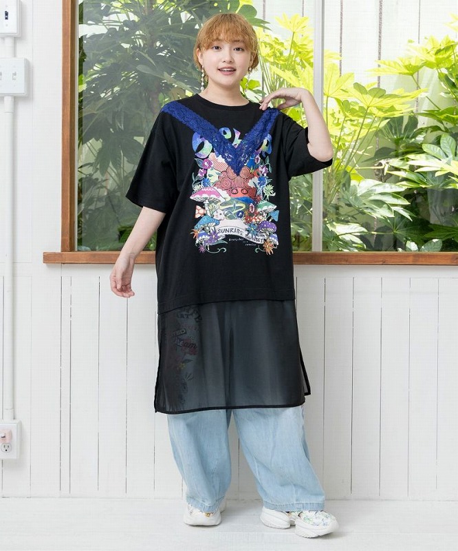トップス SALE ScoLar スカラー 152661 眼鏡リボンネコ柄シアープルオーバー カジュアル ガーリー 猫 原宿系 個性的 ポイント ScoLar スカラー レディース トップス プルオーバー スカラー
