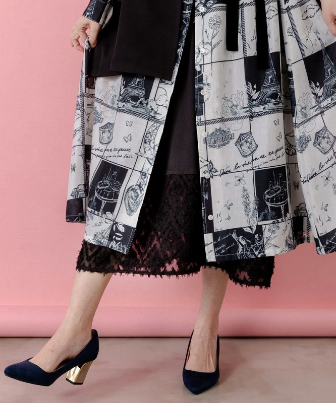 楽天市場】【ScoLar スカラー】153627 キノコの惑星柄チュールスカート