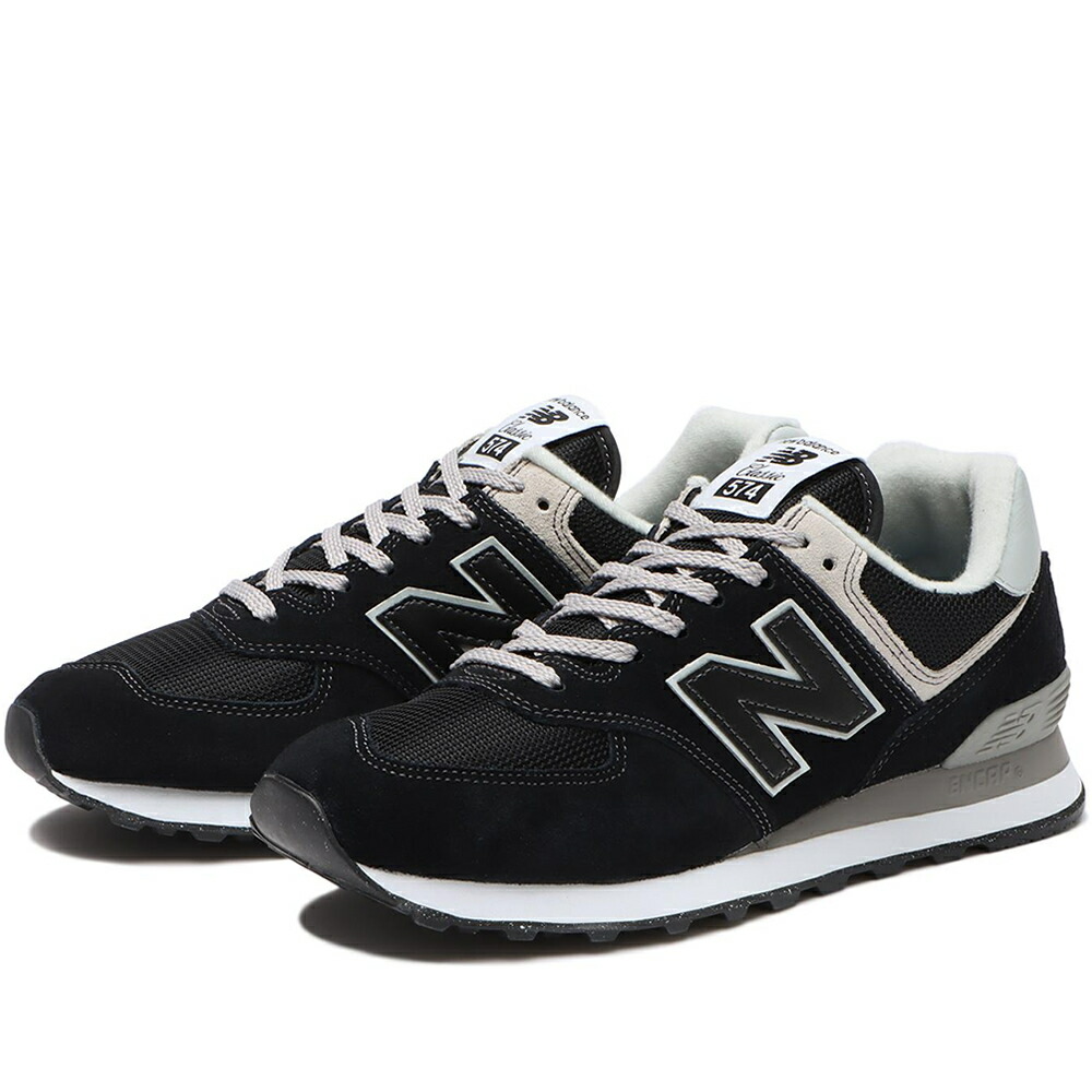 New Balance ML574 U574 574 ニュー平衡にする レディース＆メンズ スニーカー 黒いこと ML574EVB