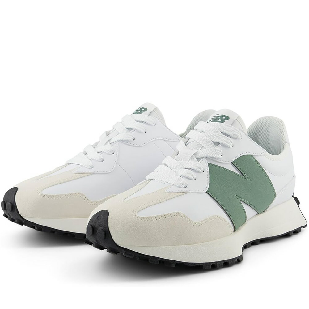 New Balance ニュー平衡にする レディース＆メンズ スニーカー 白いこと/緑であること U327SKC