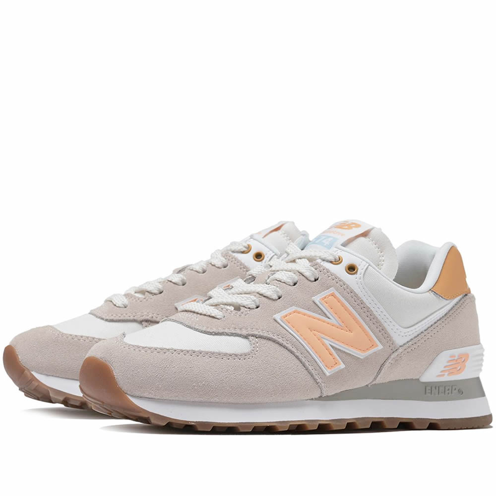 NEW BALANCE◆ニューバランス WL574 WL574CGR WHITE/GRN(CGR) NEW BALANCE】 ニューバランス WL574CGR(B) WL574 WL574CGR