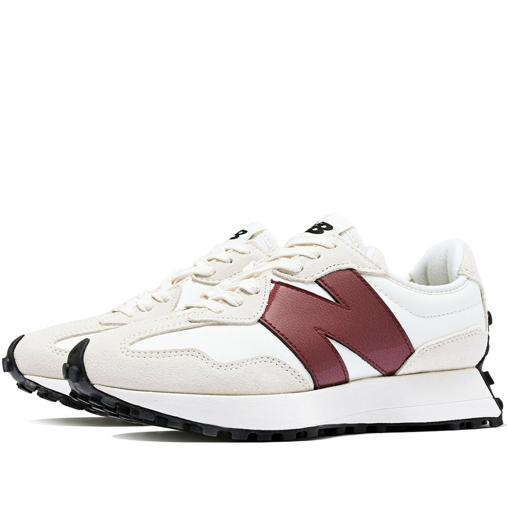 New Balance ニュー平衡にする レディース スニーカー 白いこと/バーガンディー WS327JWC