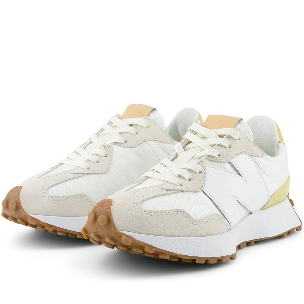 New Balance ニュー平衡にする レディース スニーカー 白いこと/黄色 WS327RE