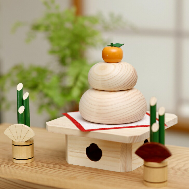 楽天市場】【特典あり】金運祈願の永世木彫り鏡餅 大[木製 鏡餅 金運